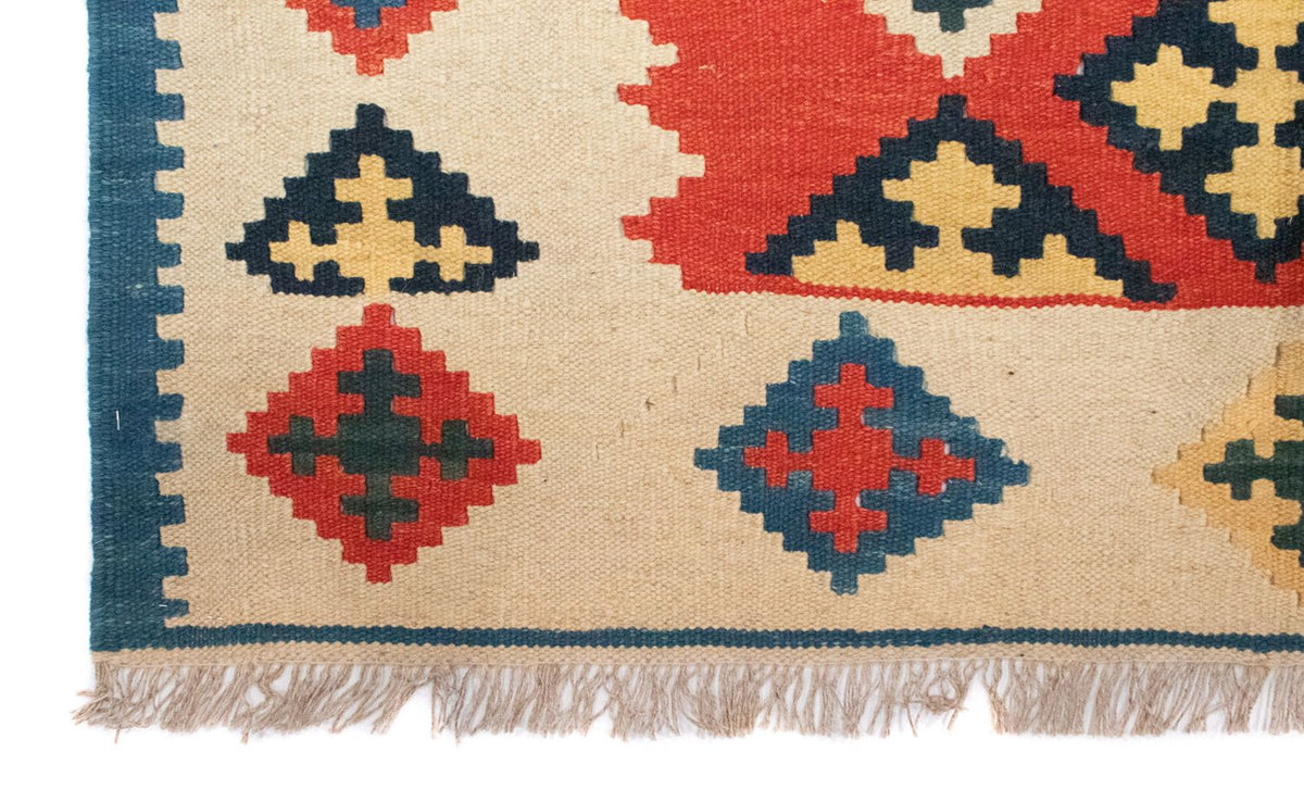 Dywan Kelim - Orientalny - 200 x 148 cm - pomarańczowy