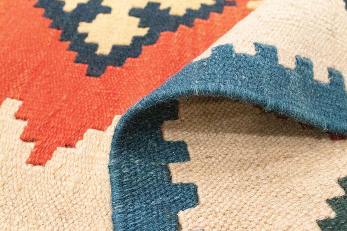 Dywan Kelim - Orientalny - 200 x 148 cm - pomarańczowy