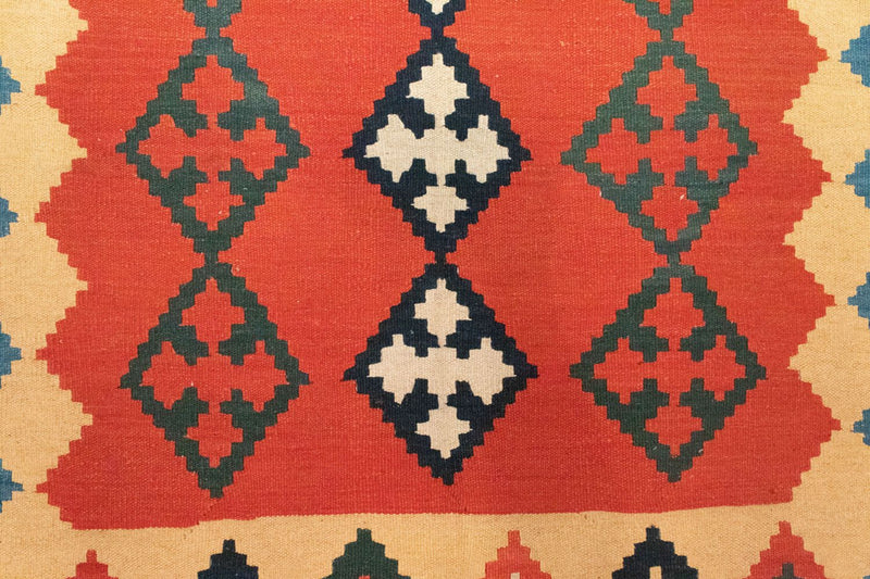 Dywan Kelim - Orientalny - 200 x 150 cm - pomarańczowy