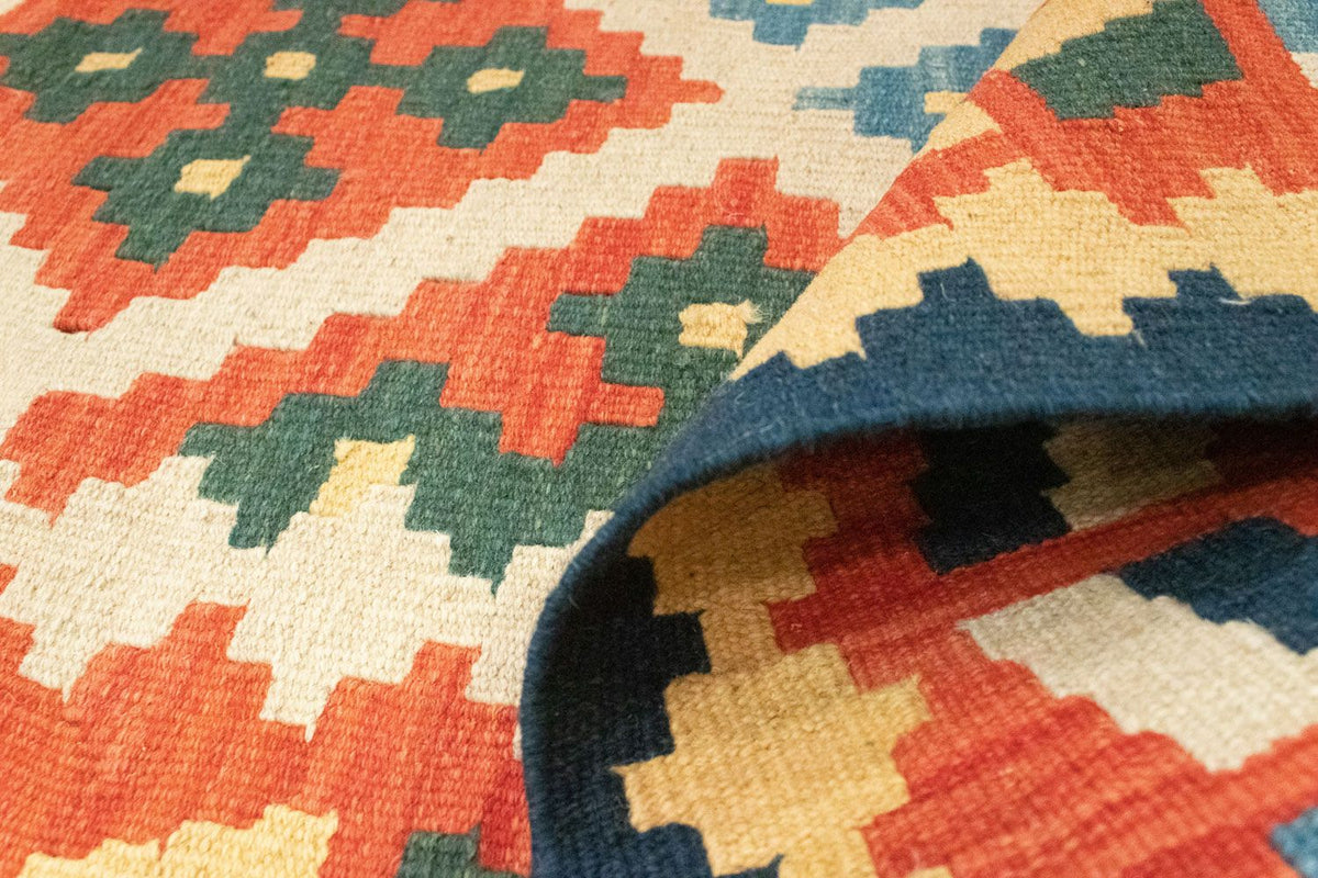 Dywan Kelim - Orientalny - 205 x 157 cm - pomarańczowy