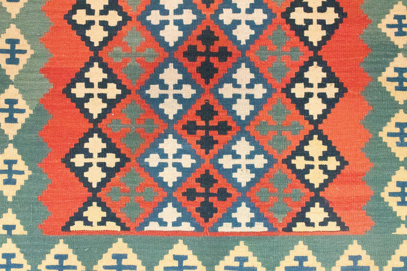 Dywan Kelim - Orientalny - 202 x 150 cm - pomarańczowy