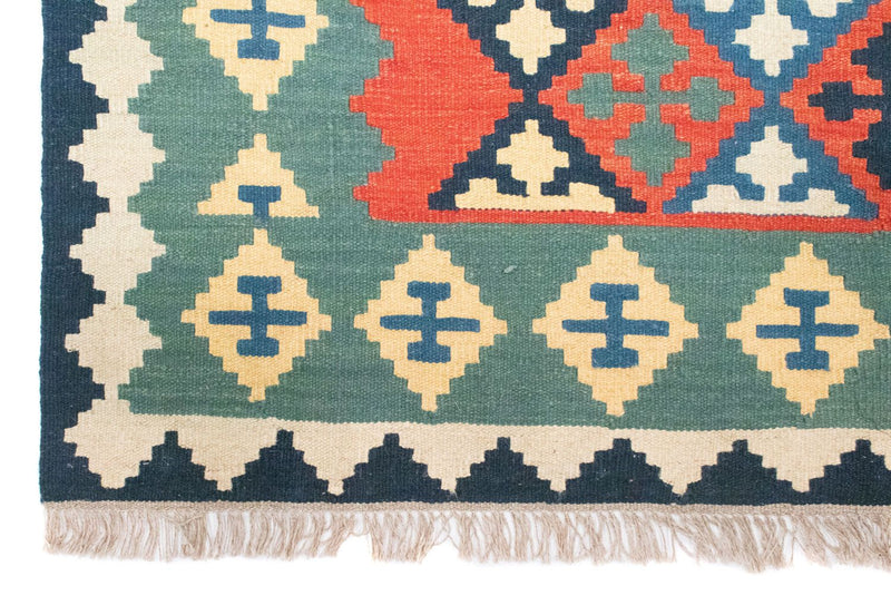 Dywan Kelim - Orientalny - 202 x 150 cm - pomarańczowy