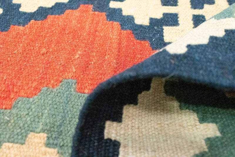 Dywan Kelim - Orientalny - 202 x 150 cm - pomarańczowy