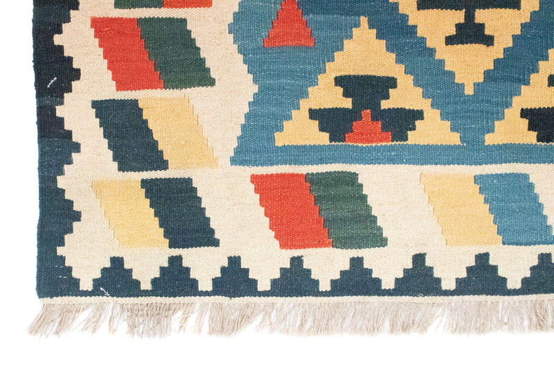 Dywan Kelim - Orientalny - 205 x 156 cm - niebieski