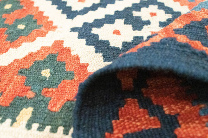 Dywan Kelim - Orientalny - 187 x 127 cm - pomarańczowy