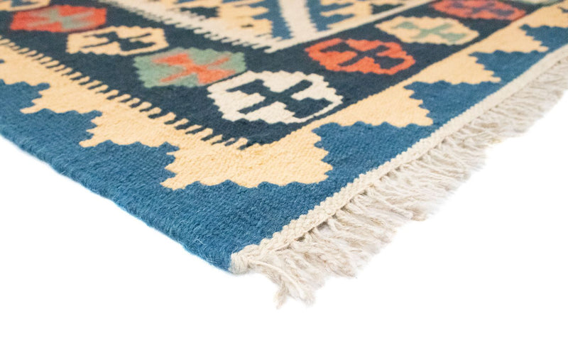 Dywan Kelim - Orientalny - 187 x 126 cm - niebieski