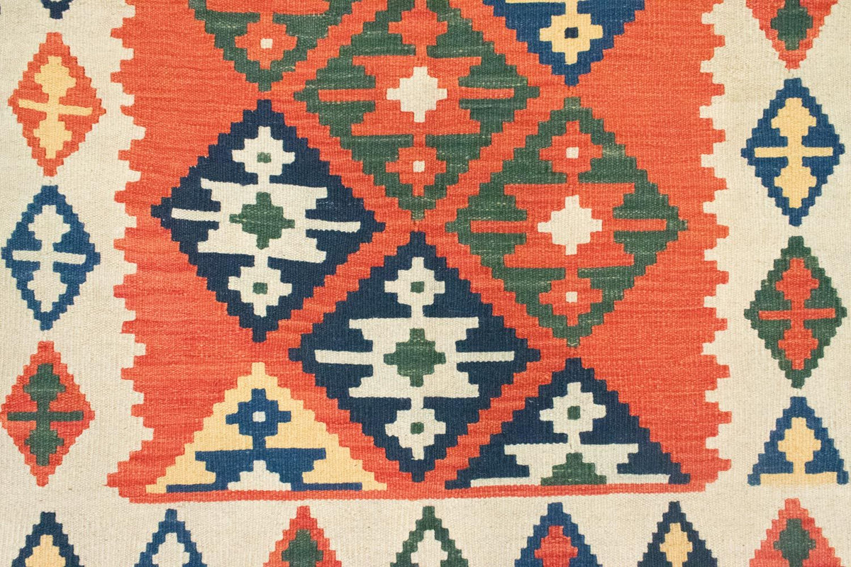 Dywan Kelim - Orientalny - 185 x 122 cm - pomarańczowy