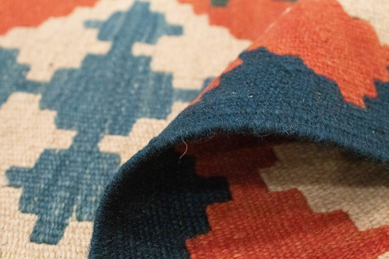 Dywan Kelim - Orientalny - 174 x 117 cm - niebieski