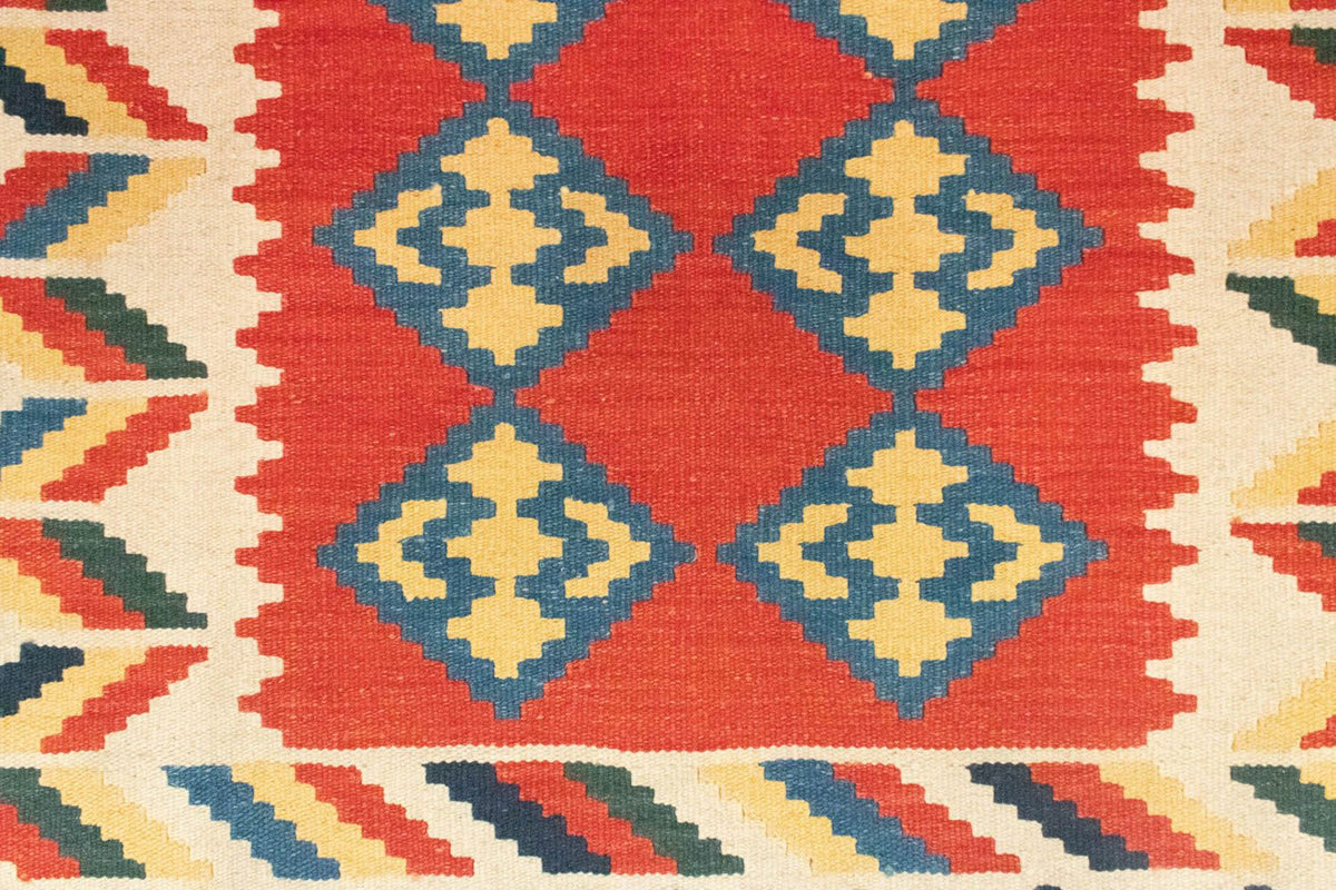 Dywan Kelim - Orientalny - 180 x 120 cm - pomarańczowy