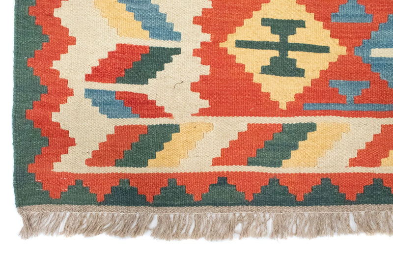 Dywan Kelim - Orientalny - 184 x 120 cm - pomarańczowy