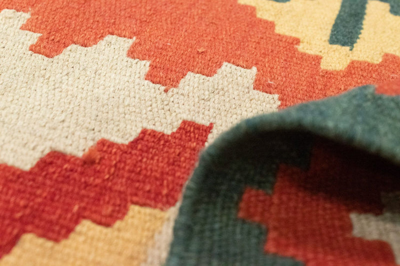 Dywan Kelim - Orientalny - 184 x 120 cm - pomarańczowy