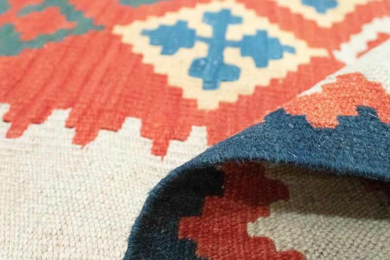 Dywan Kelim - Orientalny - 167 x 130 cm - pomarańczowy