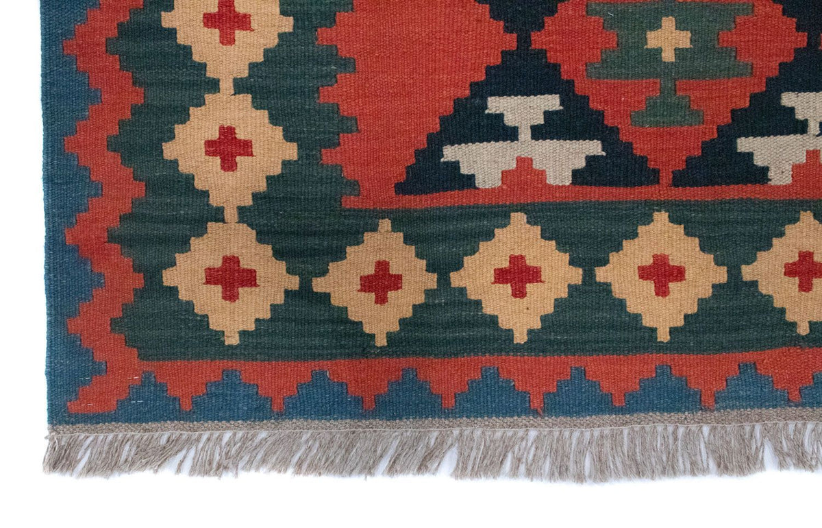 Dywan Kelim - Orientalny - 184 x 120 cm - pomarańczowy