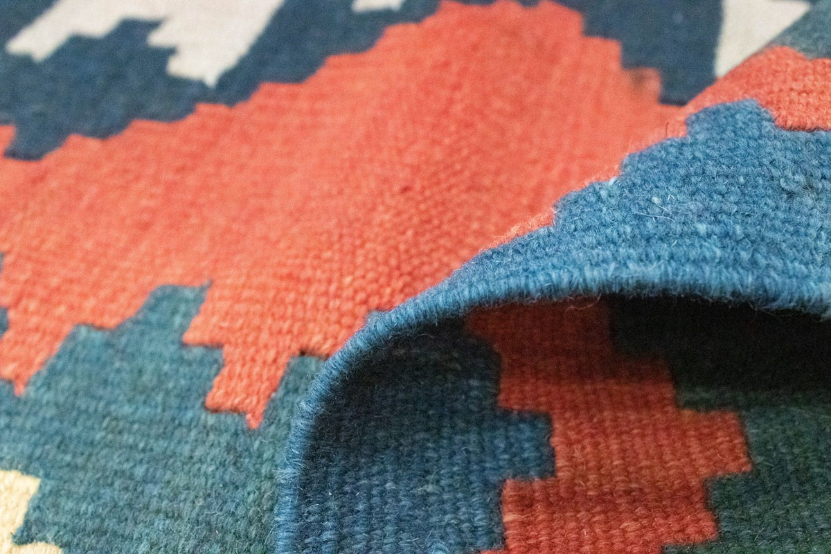 Dywan Kelim - Orientalny - 184 x 120 cm - pomarańczowy