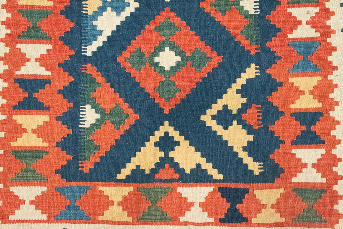 Dywan Kelim - Orientalny - 182 x 130 cm - pomarańczowy