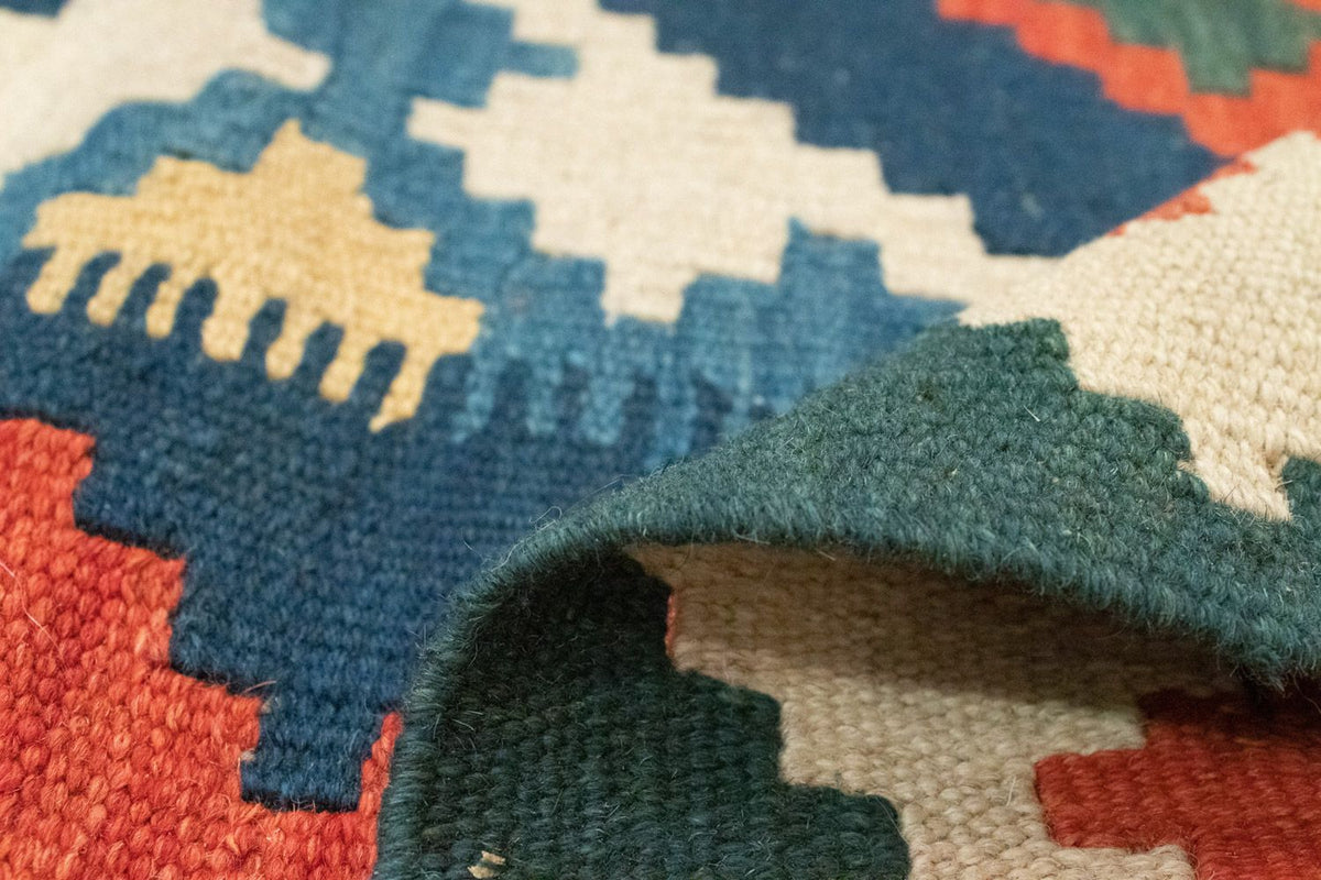 Dywan Kelim - Orientalny - 182 x 130 cm - pomarańczowy