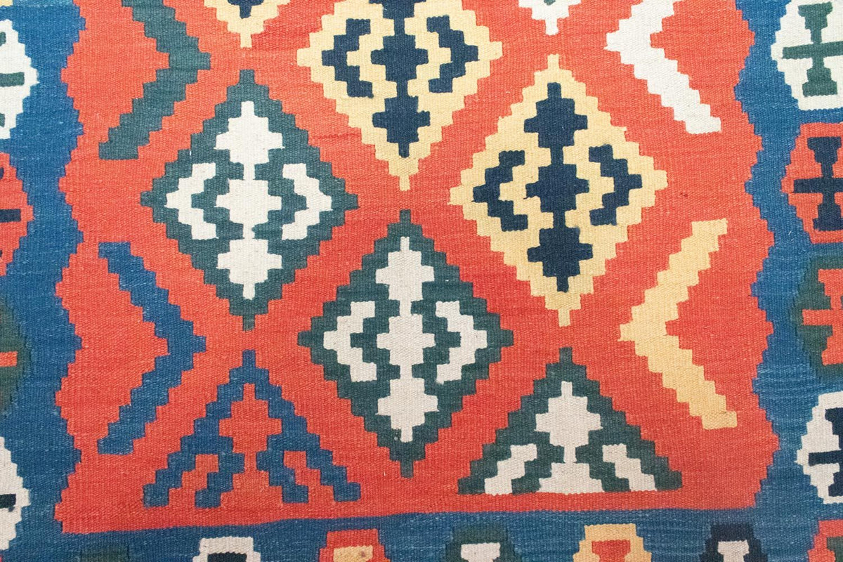 Dywan Kelim - Orientalny - 181 x 126 cm - pomarańczowy