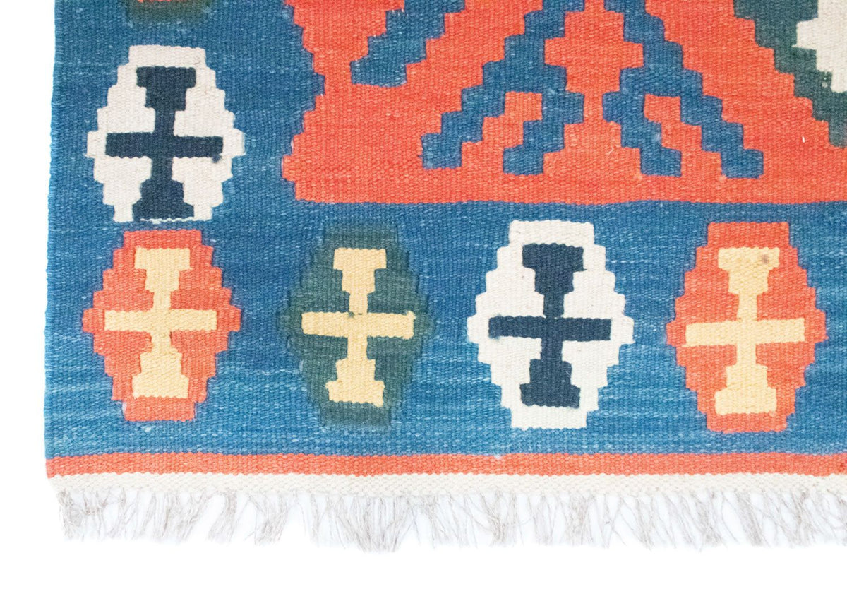 Dywan Kelim - Orientalny - 181 x 126 cm - pomarańczowy