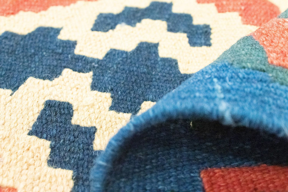 Dywan Kelim - Orientalny - 181 x 126 cm - pomarańczowy