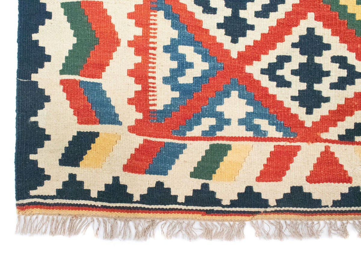 Dywan Kelim - Orientalny - 185 x 125 cm - pomarańczowy