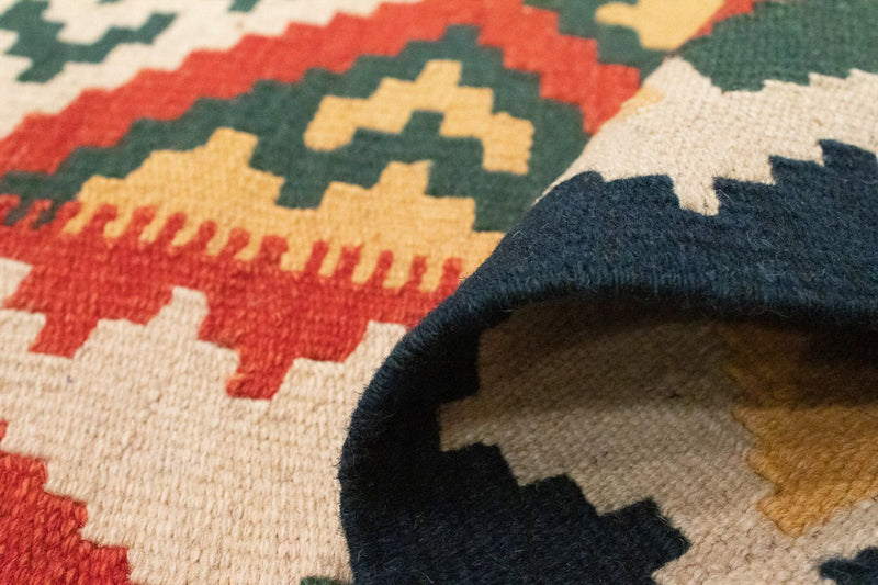 Dywan Kelim - Orientalny - 185 x 125 cm - pomarańczowy