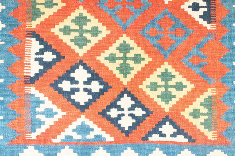 Dywan Kelim - Orientalny - 180 x 120 cm - pomarańczowy