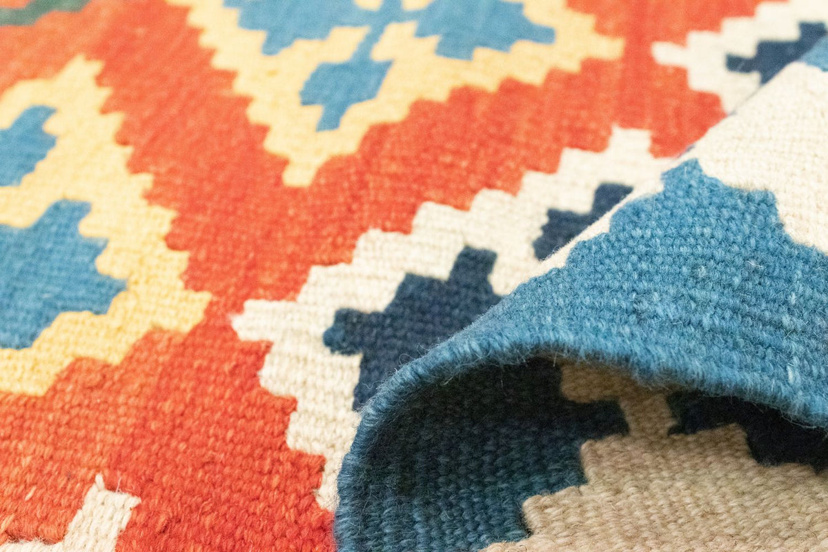 Dywan Kelim - Orientalny - 180 x 120 cm - pomarańczowy