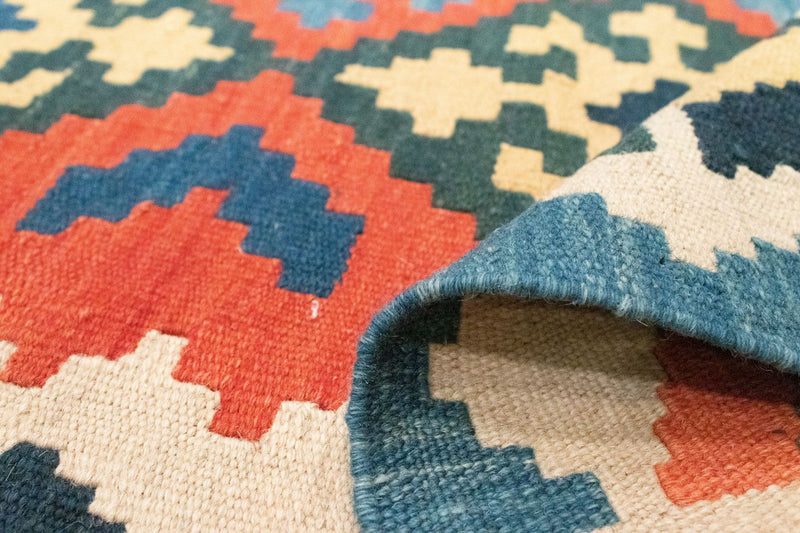 Dywan Kelim - Orientalny - 170 x 120 cm - pomarańczowy