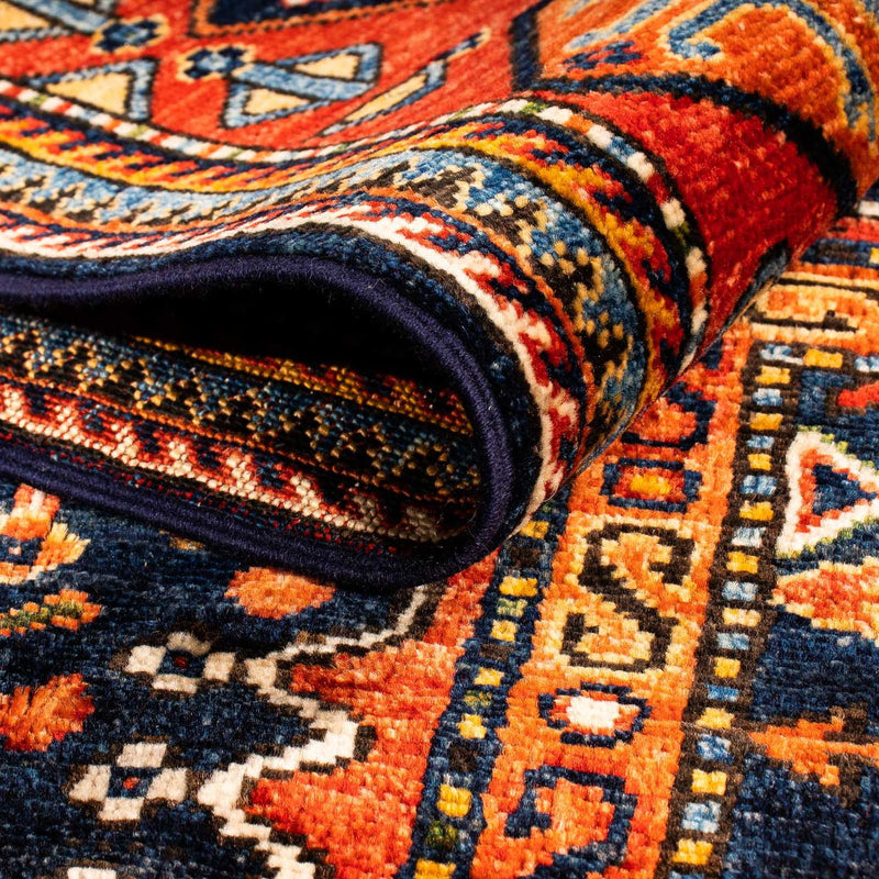 Dywan afgański - 244 x 170 cm - ciemnoniebieski