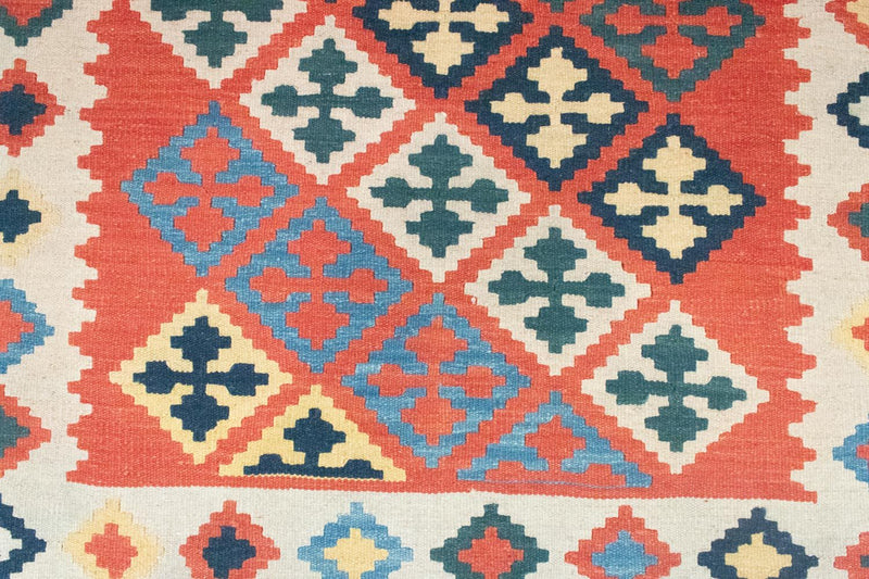 Dywan Kelim - Orientalny - 186 x 120 cm - pomarańczowy