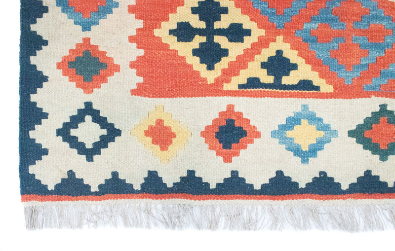 Dywan Kelim - Orientalny - 186 x 120 cm - pomarańczowy