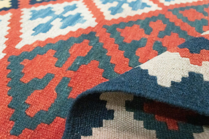 Dywan Kelim - Orientalny - 186 x 120 cm - pomarańczowy