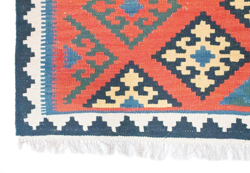 Dywan Kelim - Orientalny - 188 x 123 cm - pomarańczowy