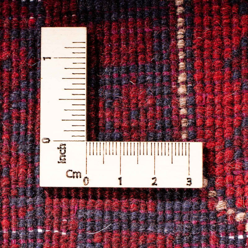 Biegacz Afgański dywan - Kunduz - 298 x 82 cm - ciemna czerwień