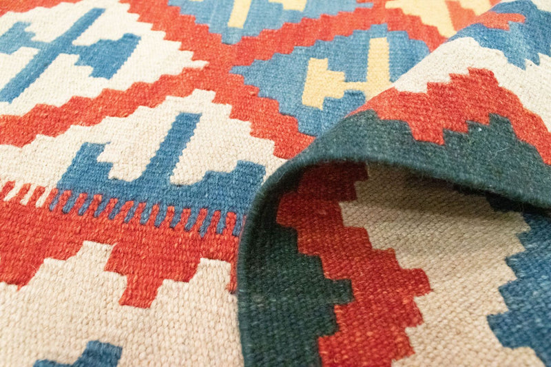 Dywan Kelim - Orientalny - 190 x 120 cm - pomarańczowy