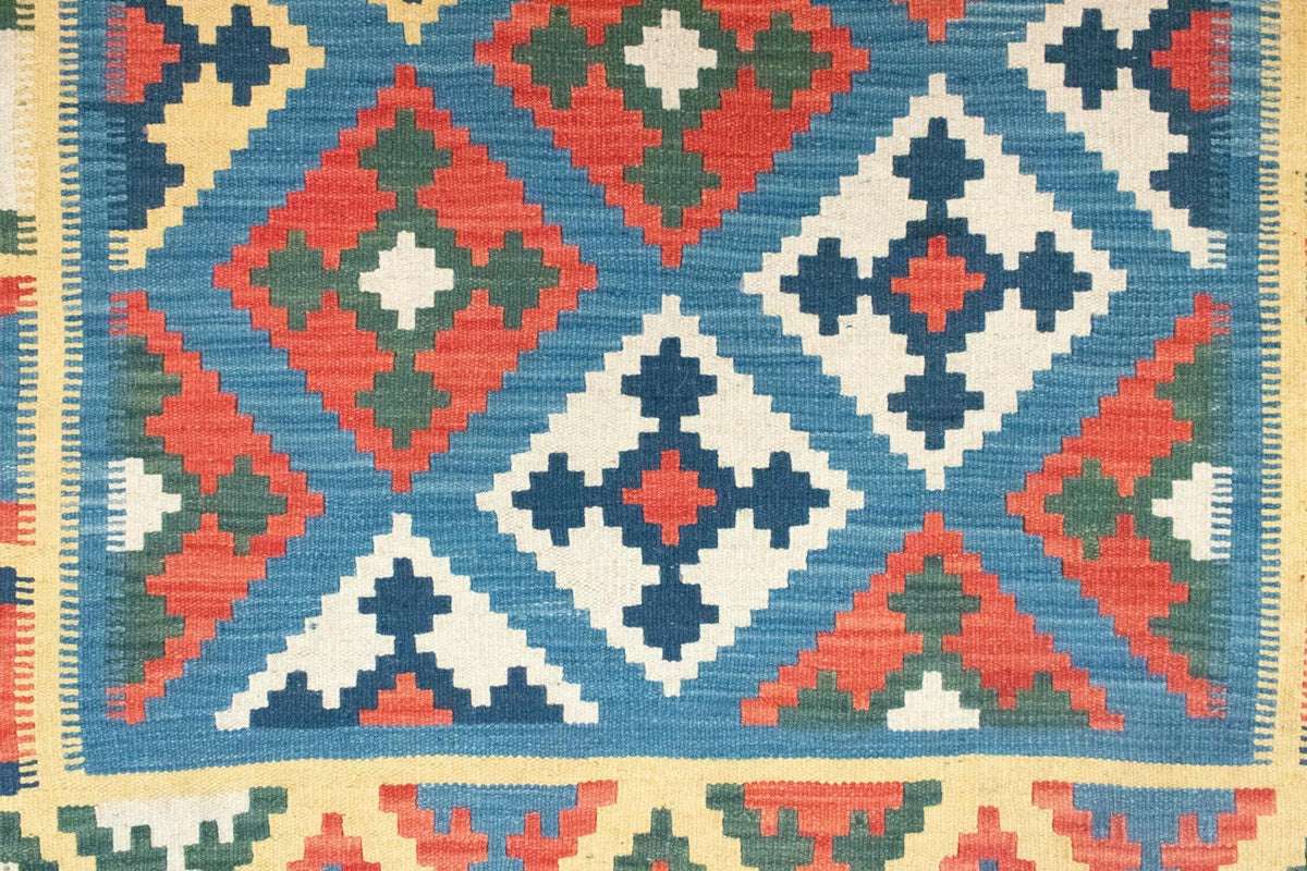 Dywan Kelim - Orientalny - 168 x 128 cm - niebieski