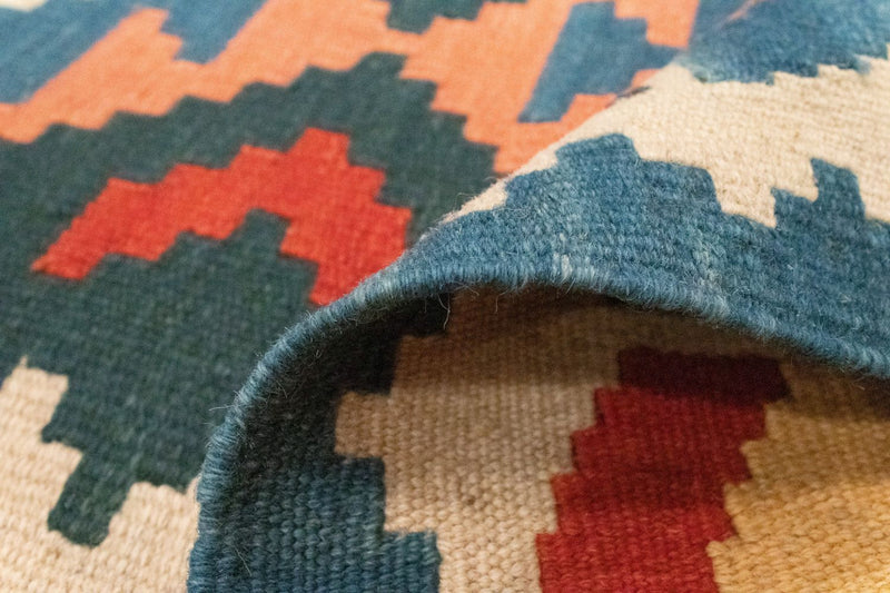 Dywan Kelim - Orientalny - 177 x 130 cm - niebieski