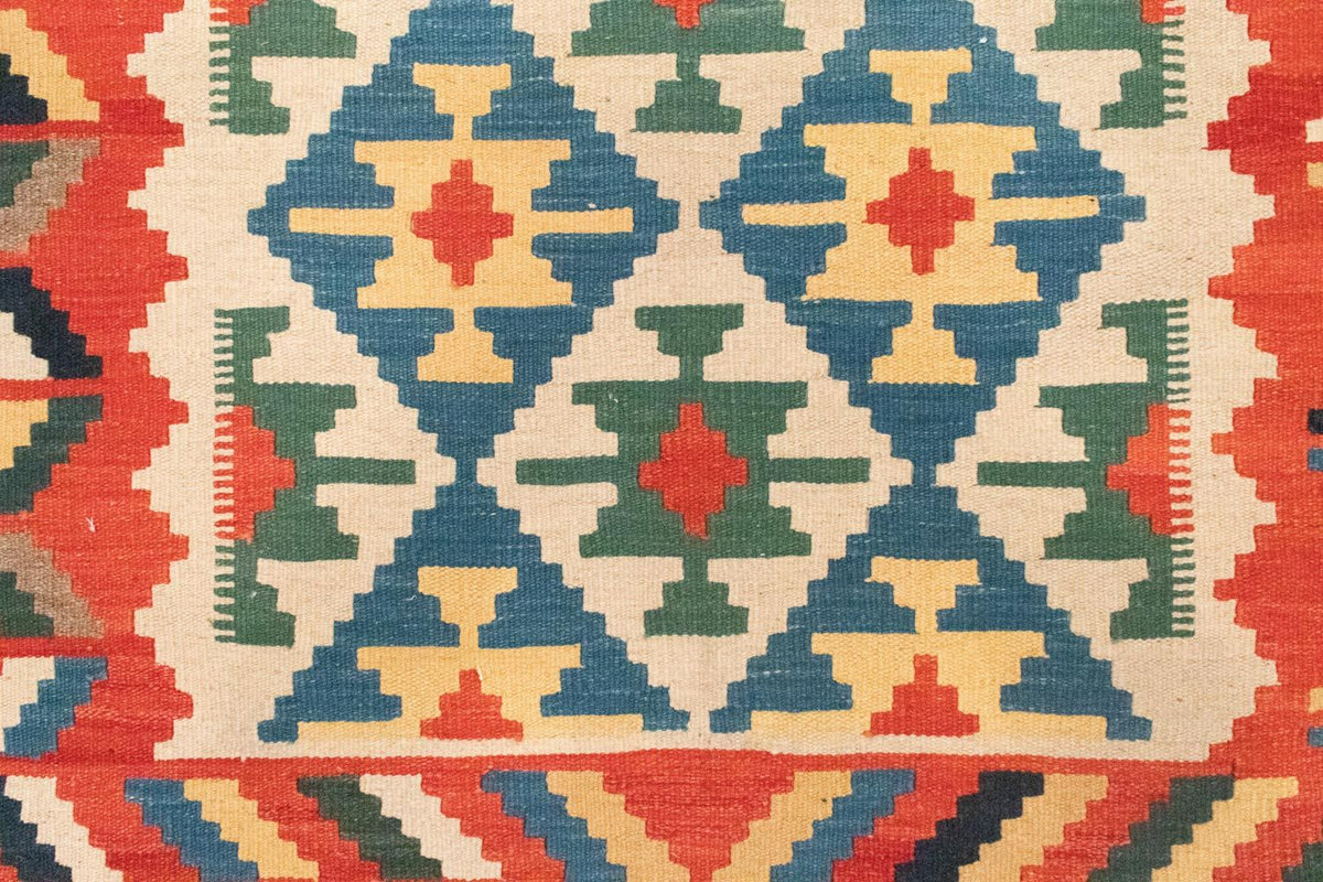 Dywan Kelim - Orientalny - 180 x 123 cm - pomarańczowy