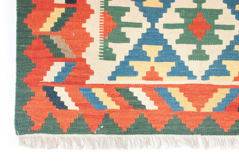 Dywan Kelim - Orientalny - 180 x 123 cm - pomarańczowy