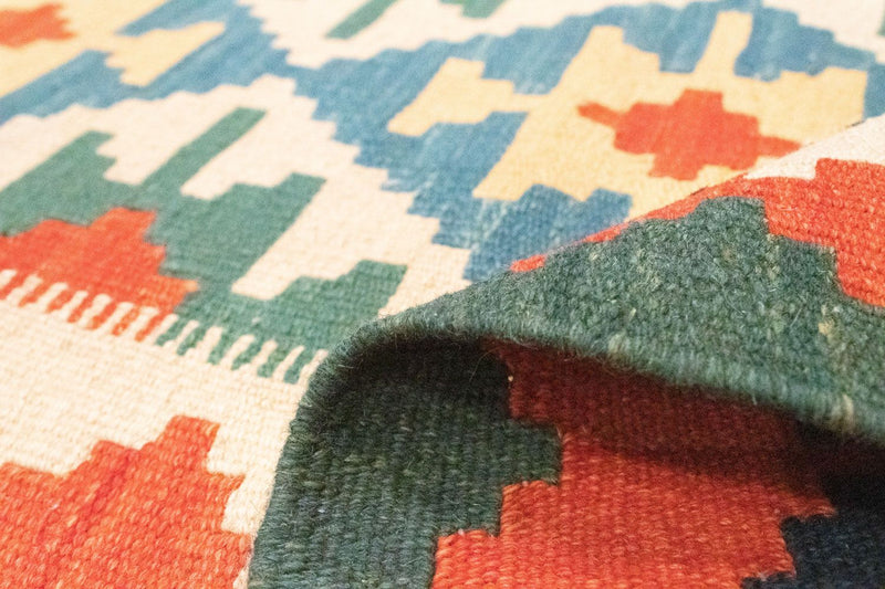 Dywan Kelim - Orientalny - 180 x 123 cm - pomarańczowy