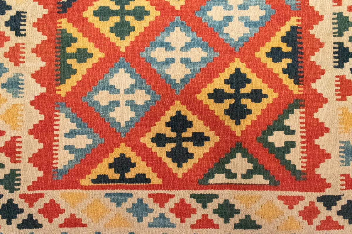 Dywan Kelim - Orientalny - 184 x 118 cm - pomarańczowy