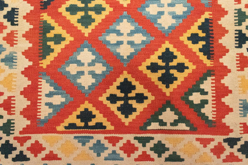 Dywan Kelim - Orientalny - 184 x 118 cm - pomarańczowy