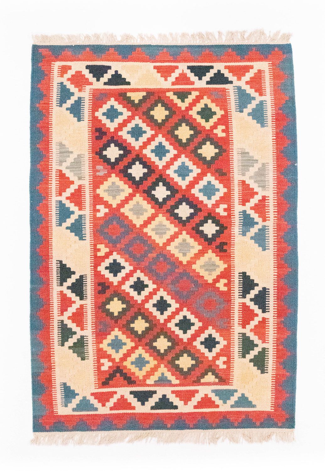 Dywan Kelim - Orientalny - 150 x 100 cm - czerwony