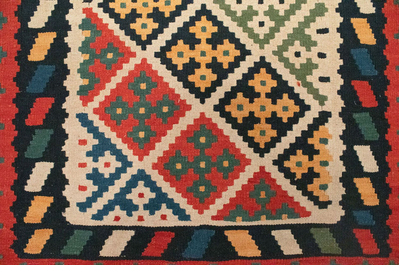 Dywan Kelim - Orientalny - 150 x 104 cm - pomarańczowy