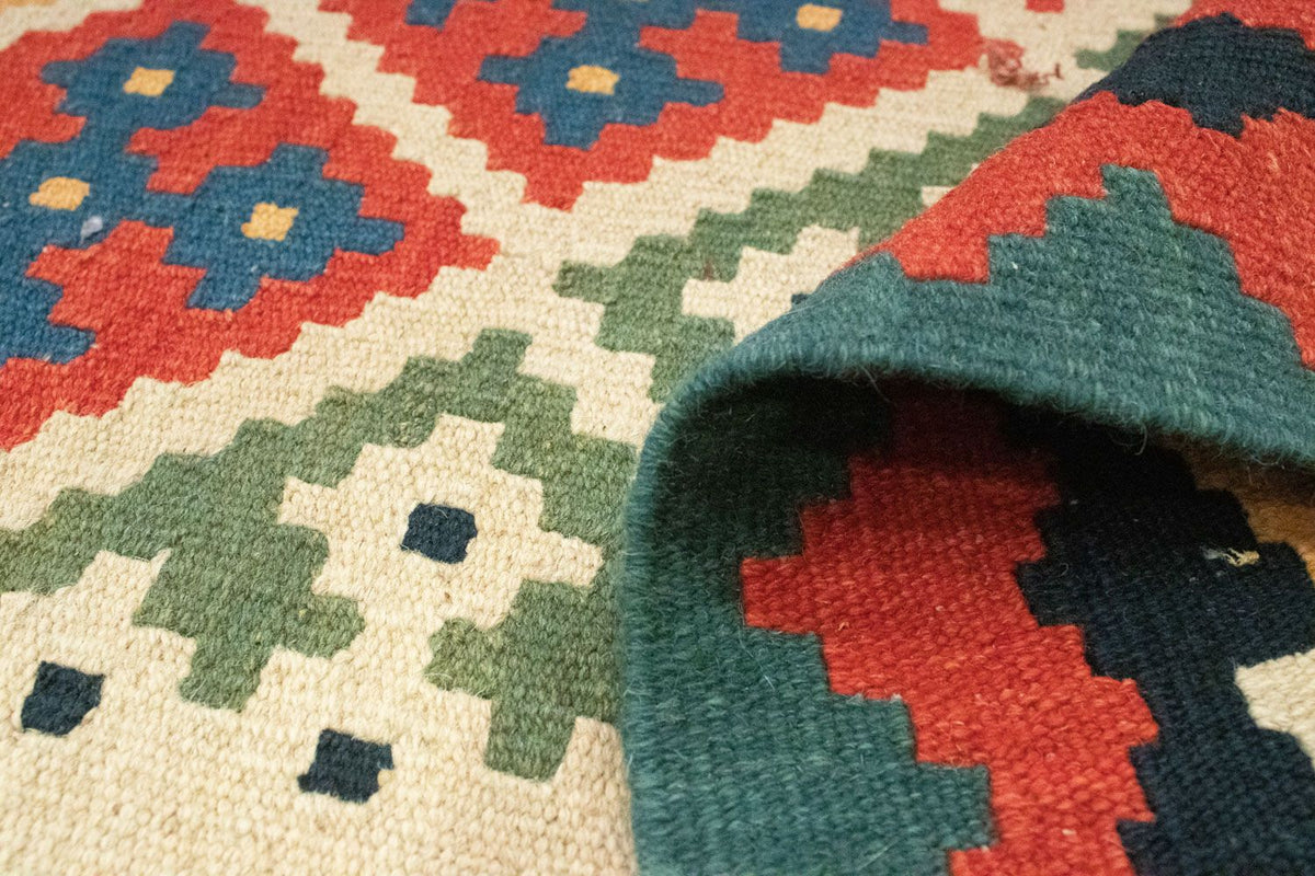 Dywan Kelim - Orientalny - 150 x 104 cm - pomarańczowy