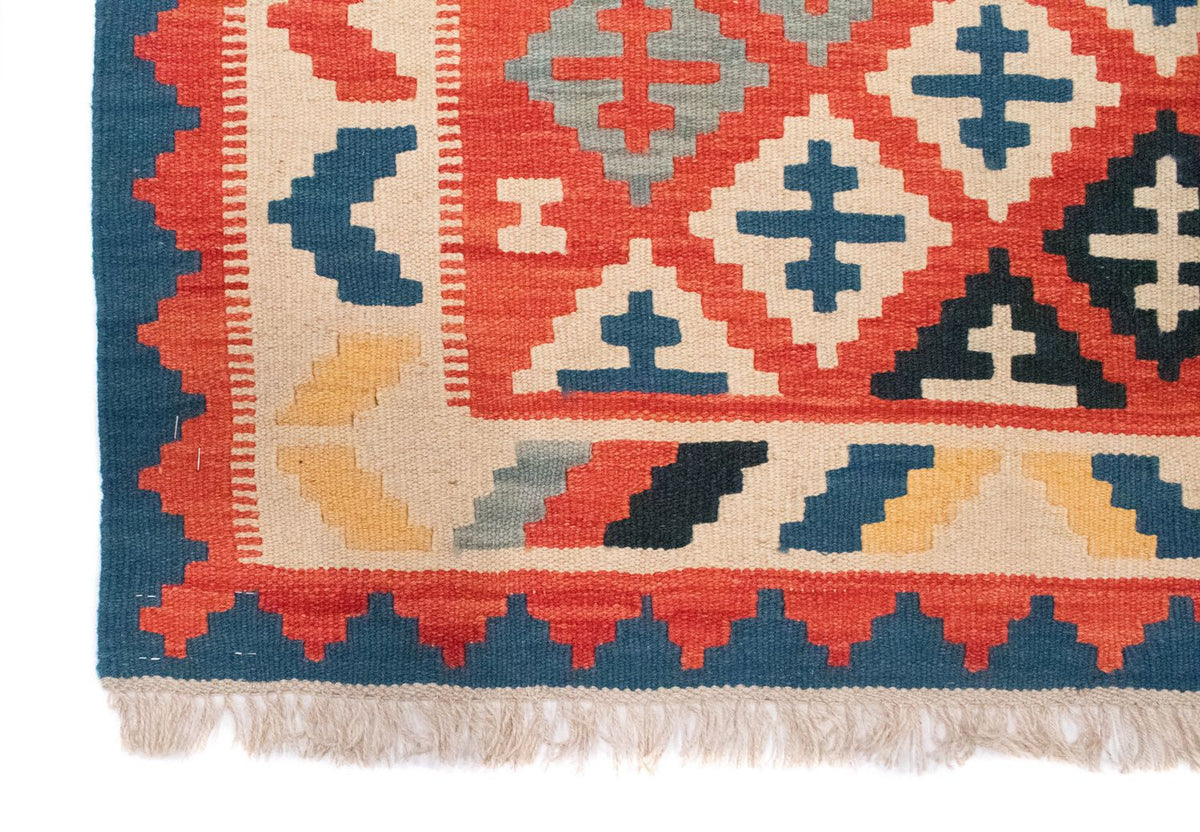 Dywan Kelim - Orientalny - 152 x 99 cm - pomarańczowy