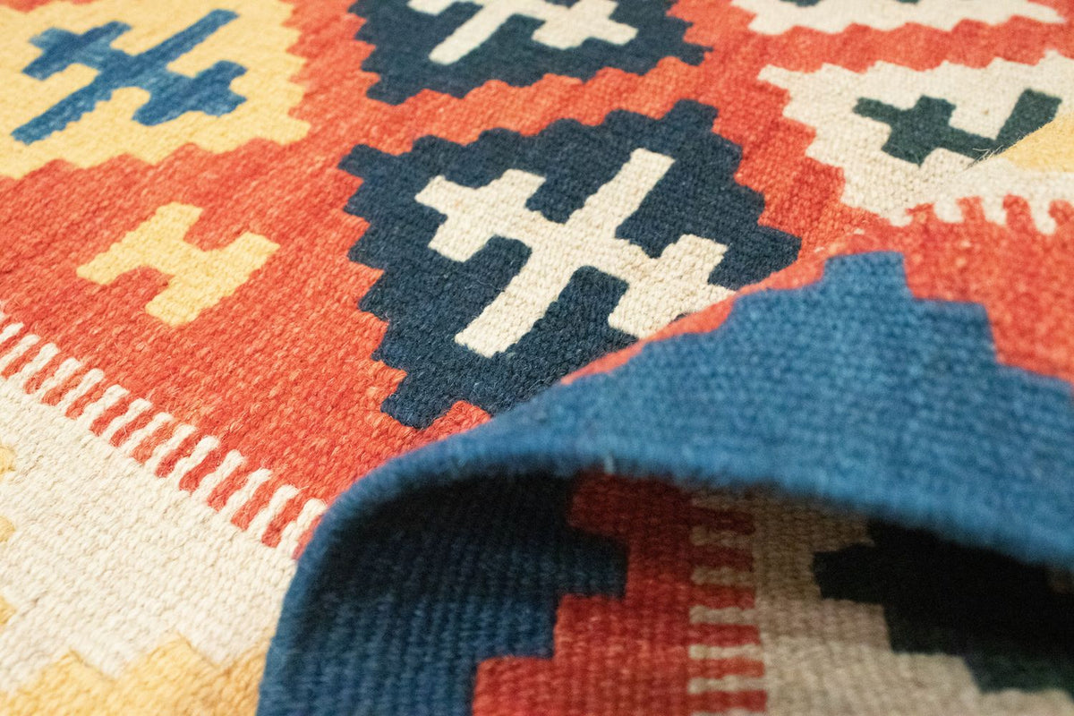 Dywan Kelim - Orientalny - 152 x 99 cm - pomarańczowy