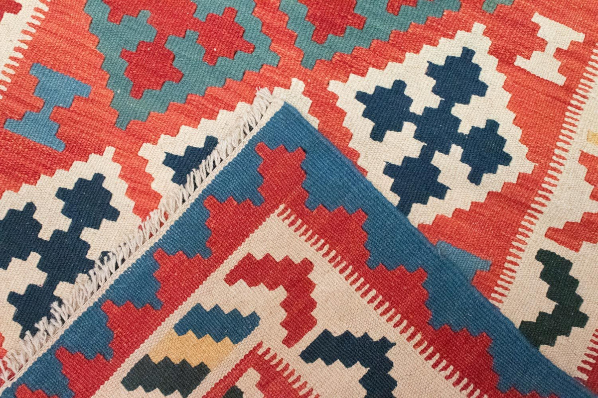 Dywan Kelim - Orientalny - 147 x 101 cm - pomarańczowy