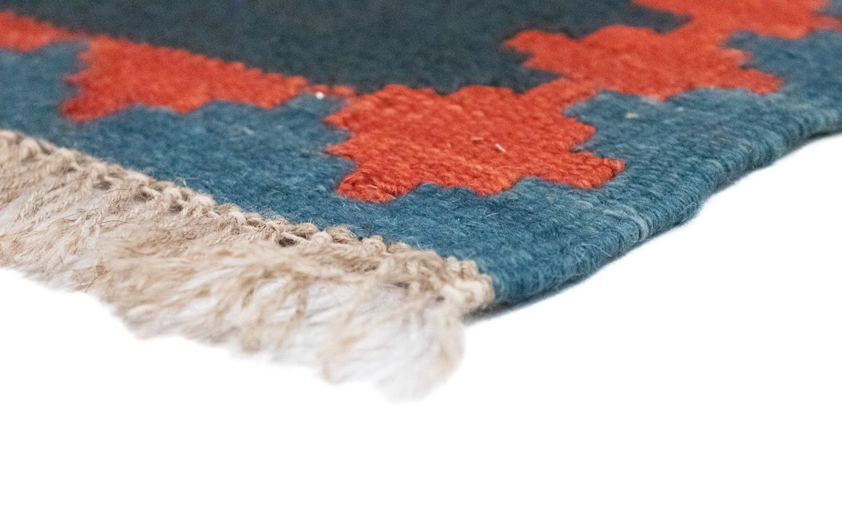 Dywan Kelim - Orientalny - 144 x 110 cm - niebieski