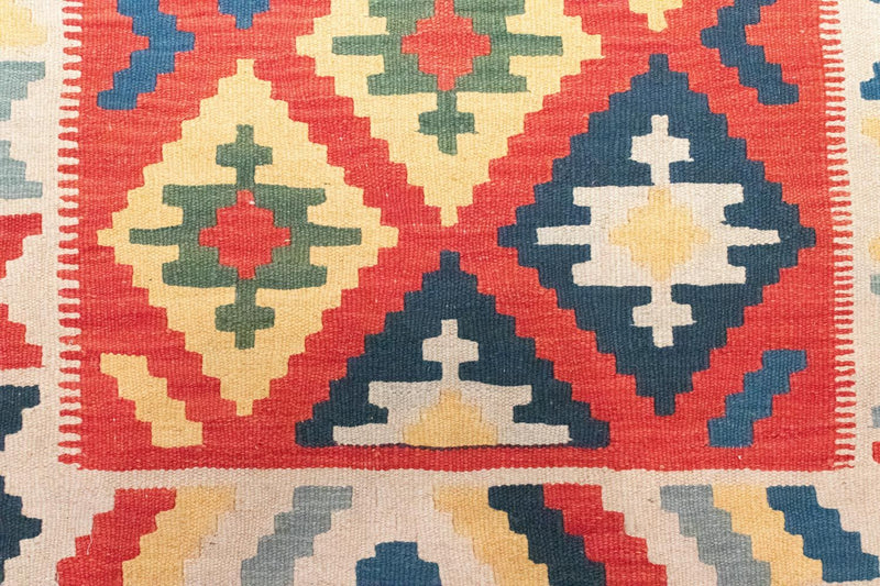 Dywan Kelim - Orientalny - 147 x 100 cm - pomarańczowy